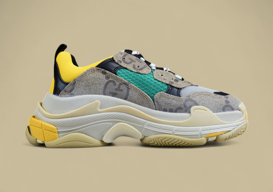 Balenciaga Triple S Patchwork Cloth Retro Dad Shoes
