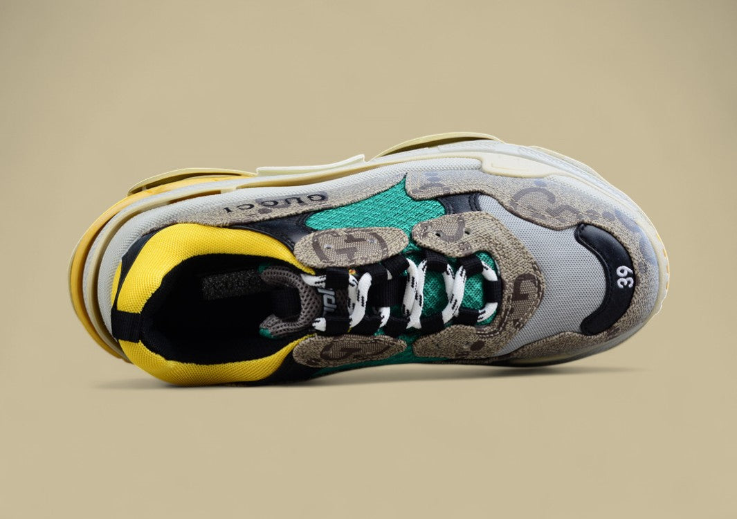 Balenciaga Triple S Patchwork Cloth Retro Dad Shoes