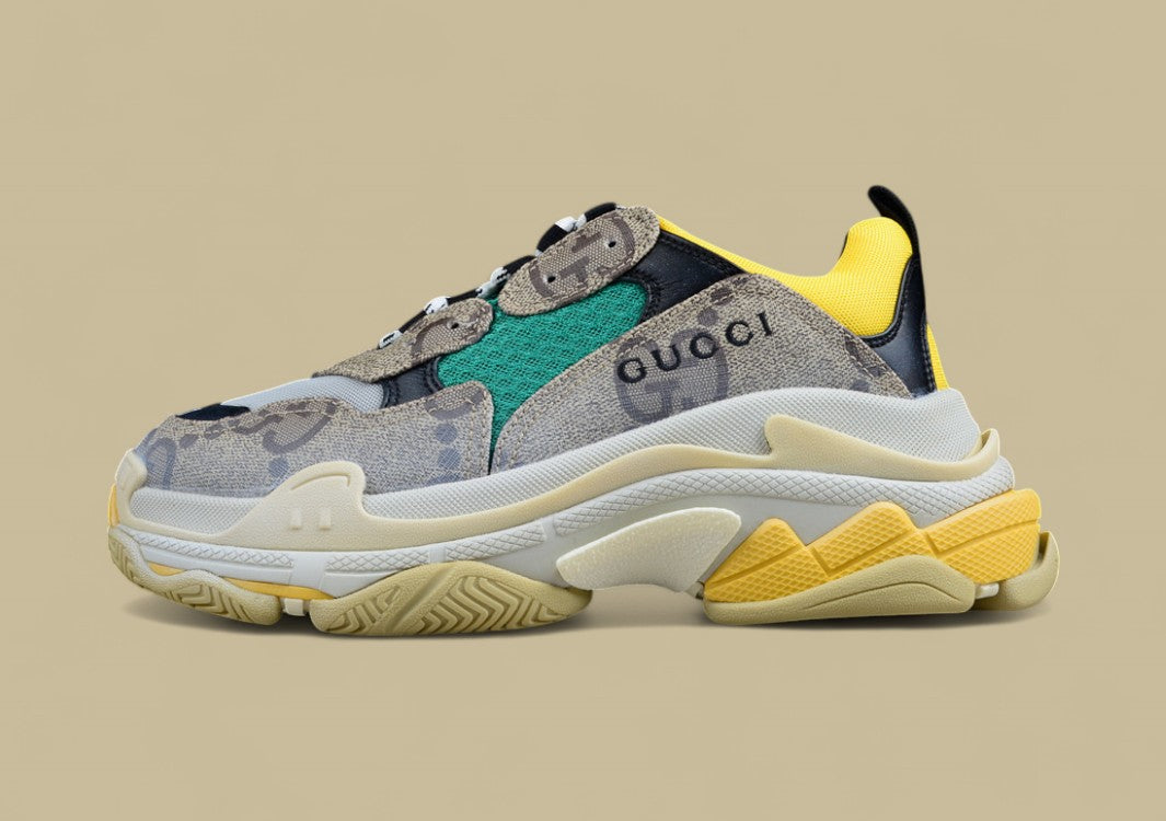 Balenciaga Triple S Patchwork Cloth Retro Dad Shoes