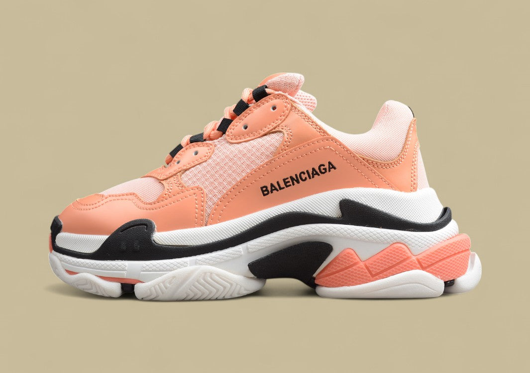 Balenciaga Triple S Peach Coral Sommerlicher Akzent Mit Chunky-Power