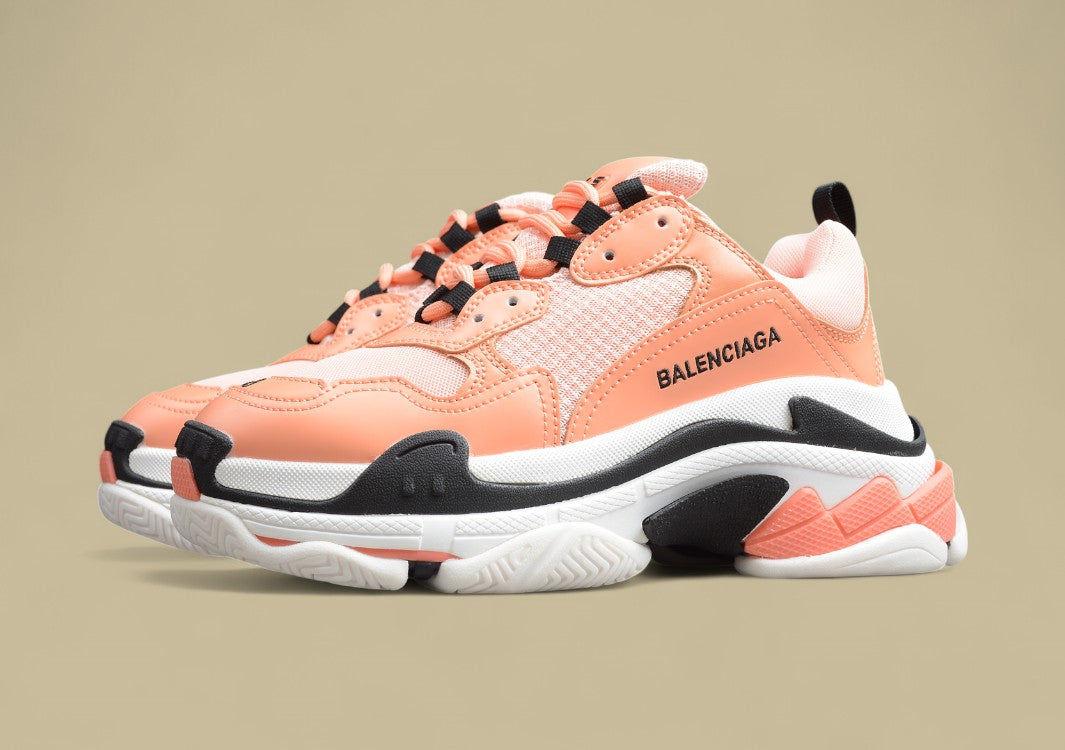 Balenciaga Triple S Peach Coral Sommerlicher Akzent Mit Chunky-Power