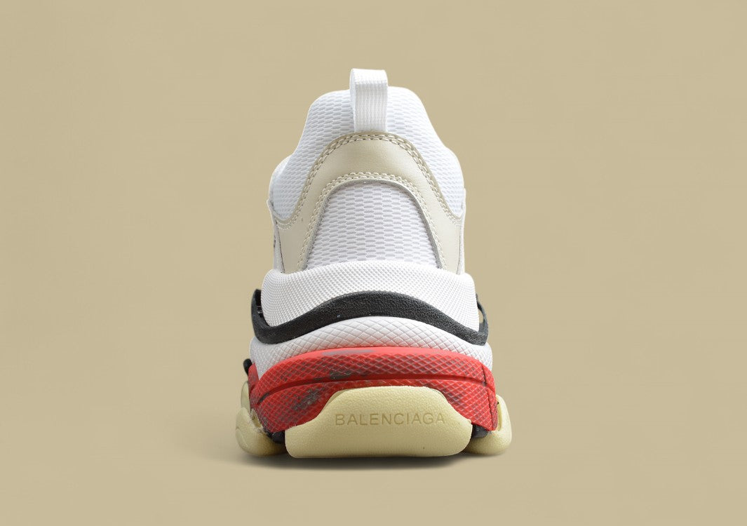 Balenciaga Triple S Replik In Weiß Beige Schwarz