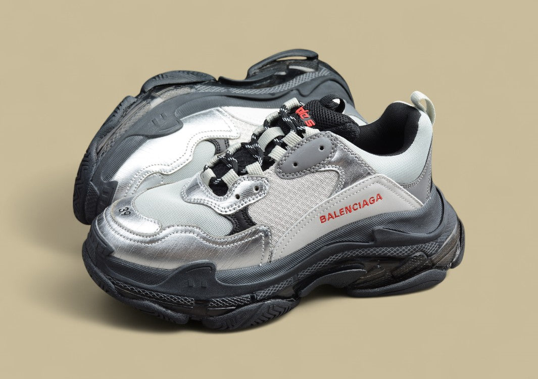 Balenciaga Triple S Silber Beige Schwarz