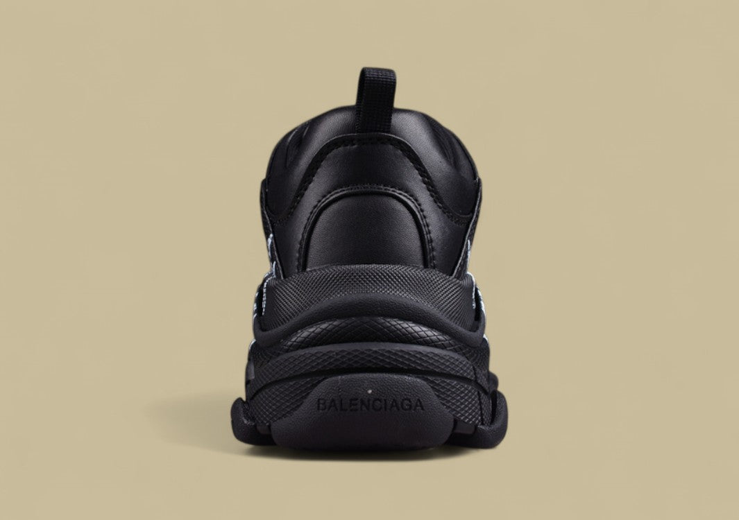 Balenciaga Triple S Sneaker – Black with Graffiti Logo