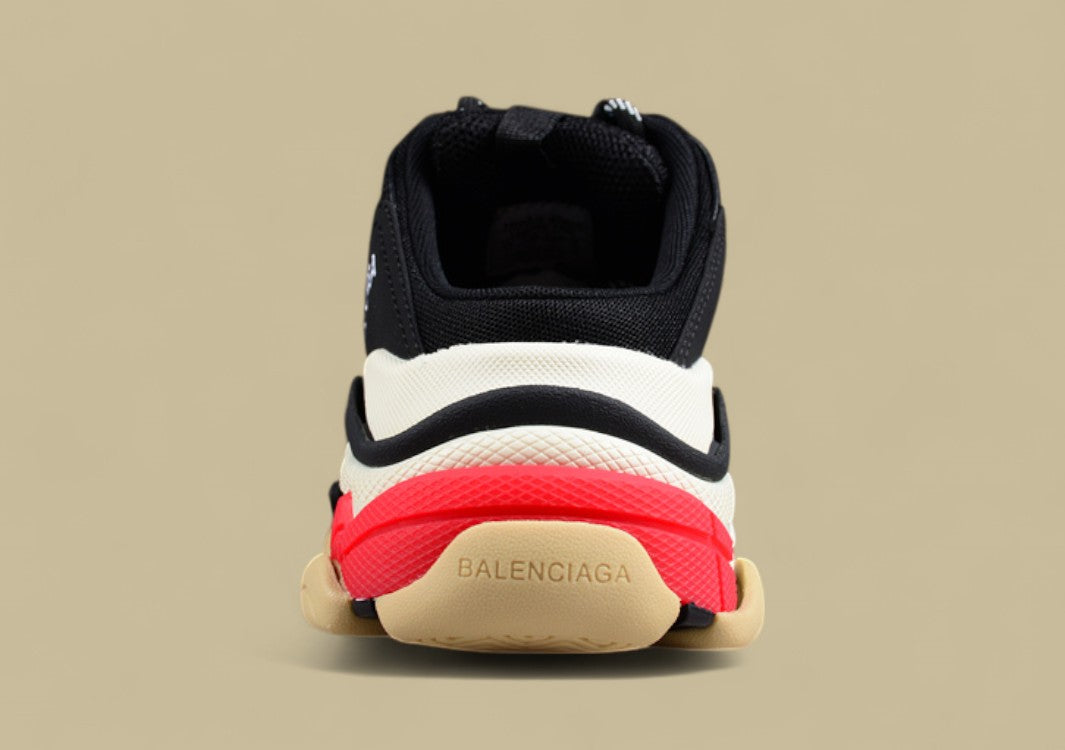 Balenciaga Triple S Sneaker in Black, White & Red