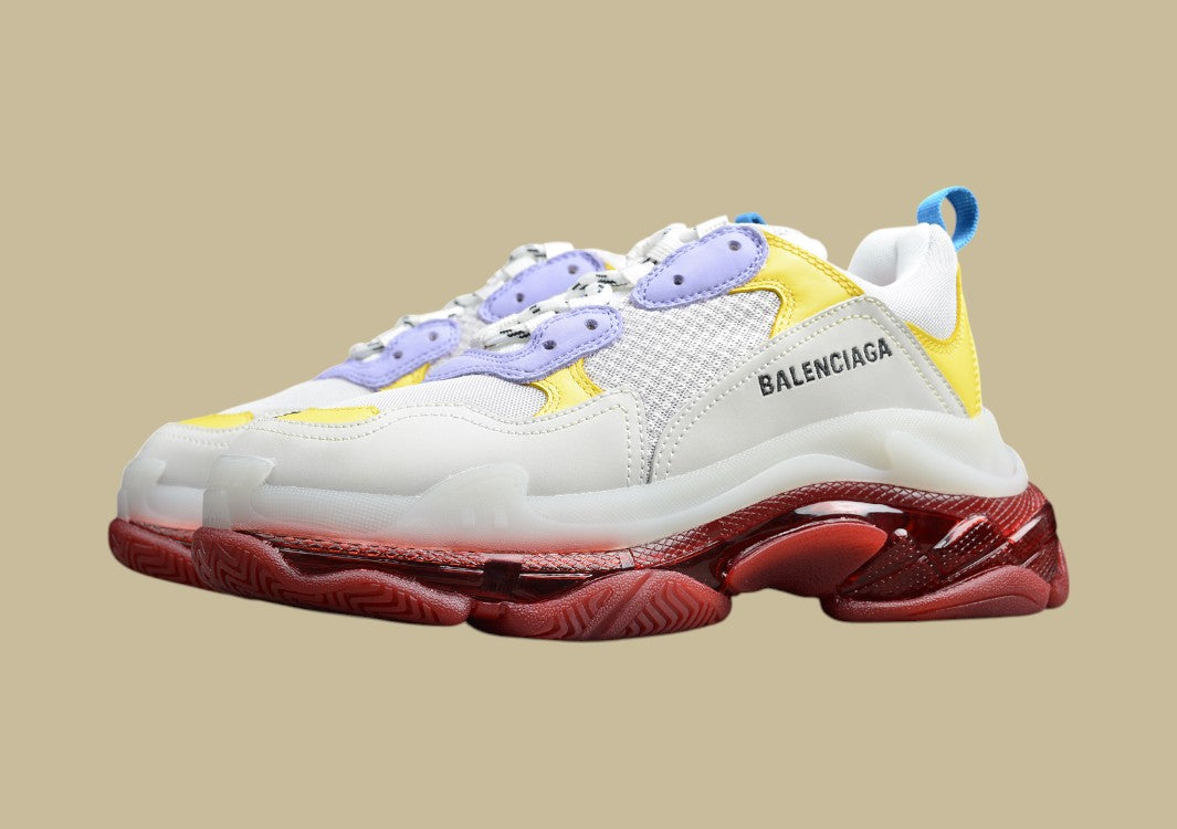 Balenciaga Triple S Weiß-Rot Multicolor