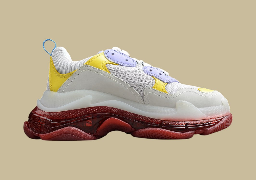 Balenciaga Triple S Weiß-Rot Multicolor