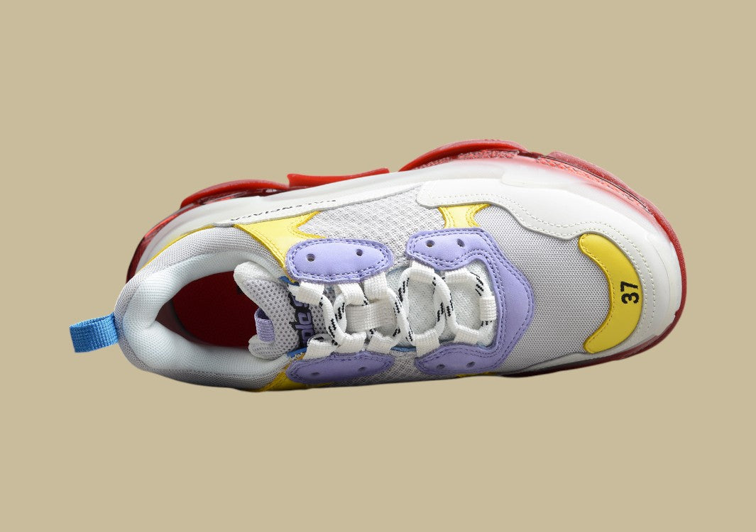 Balenciaga Triple S Weiß-Rot Multicolor