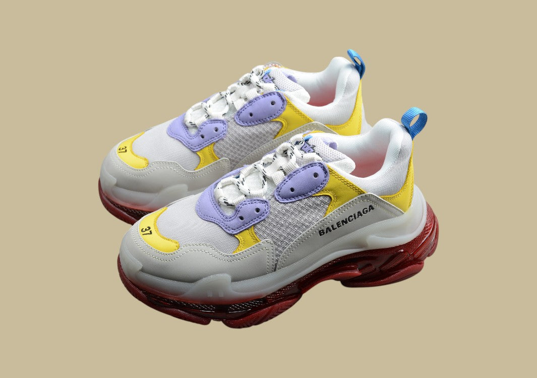 Balenciaga Triple S Weiß-Rot Multicolor