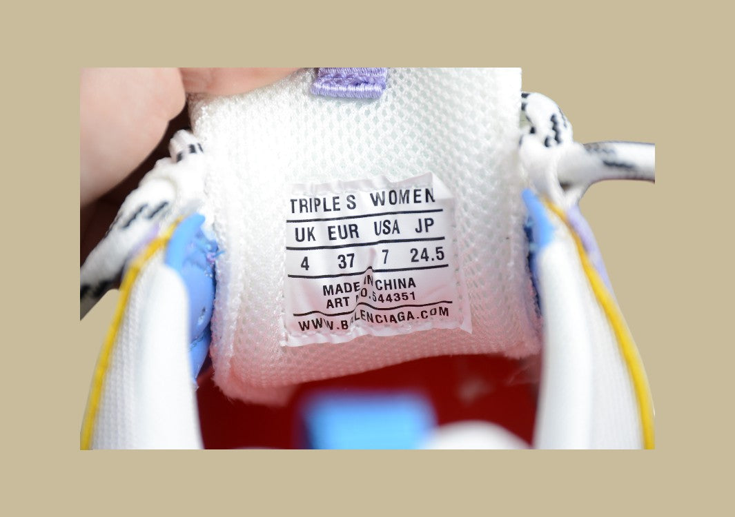 Balenciaga Triple S Weiß-Rot Multicolor