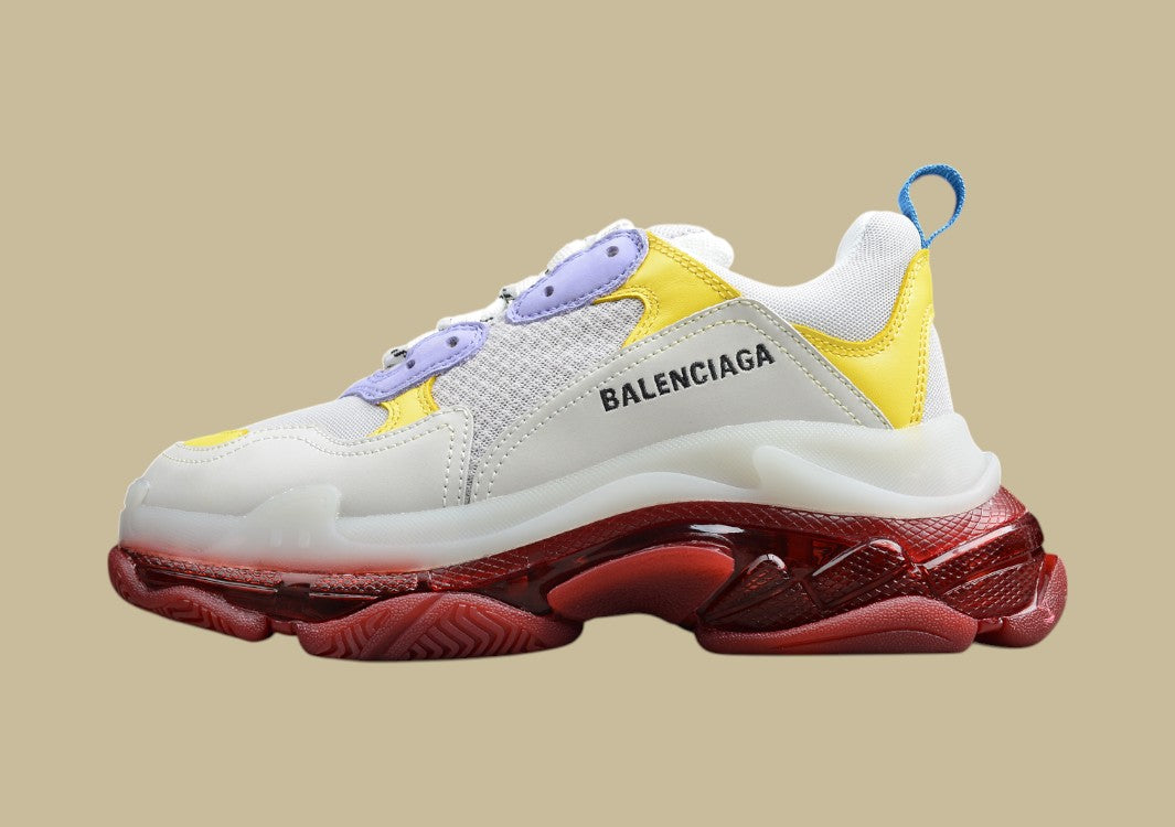 Balenciaga Triple S Weiß-Rot Multicolor