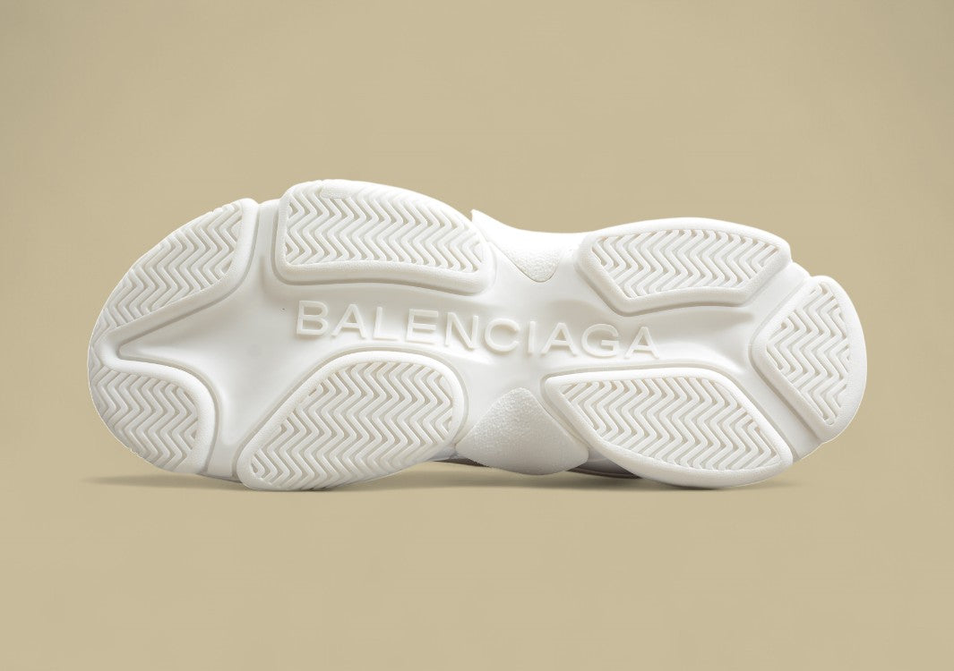 Balenciaga Triple S Weiß Schwarz Klassischer Kontrast Chunky-Look
