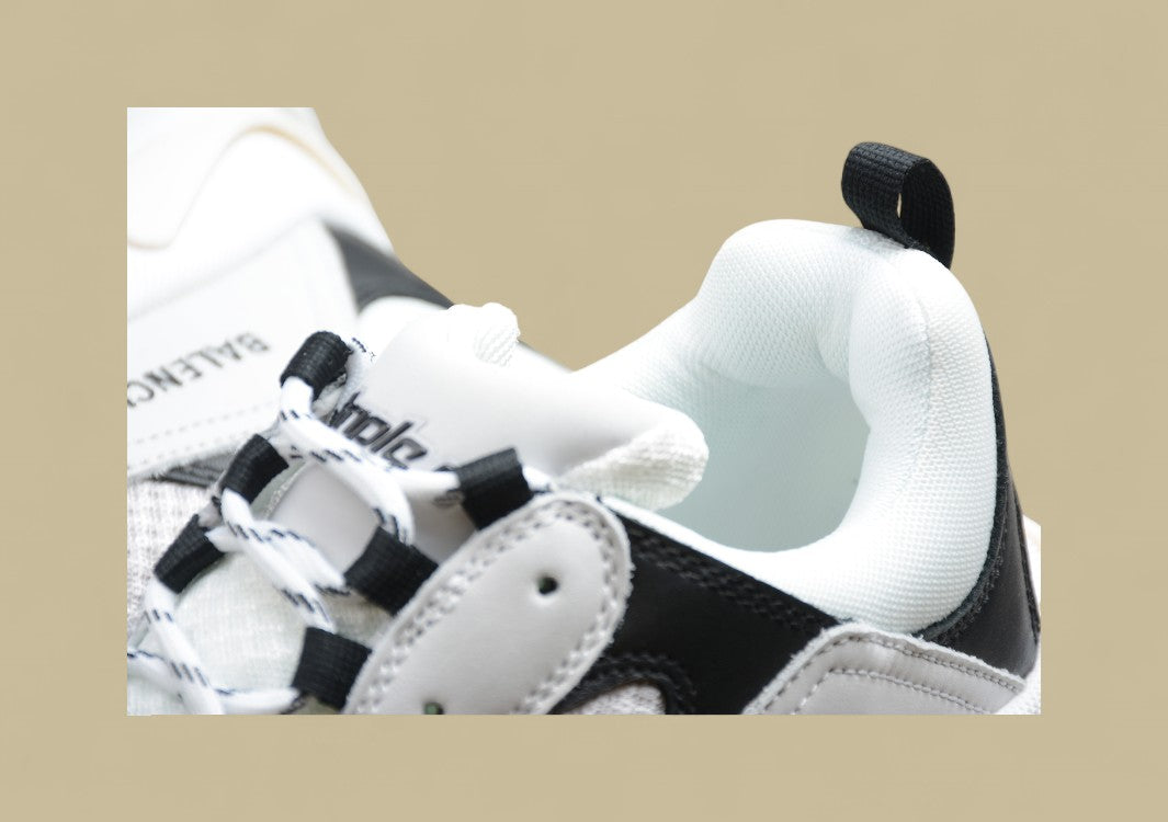 Balenciaga Triple S Weiß Schwarz Klassischer Kontrast Chunky-Look