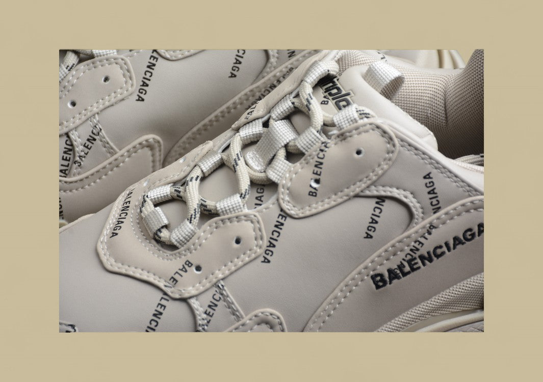 Balenciaga Tripls-S 1.0 Retro Daddy Shoes Khaki Gray