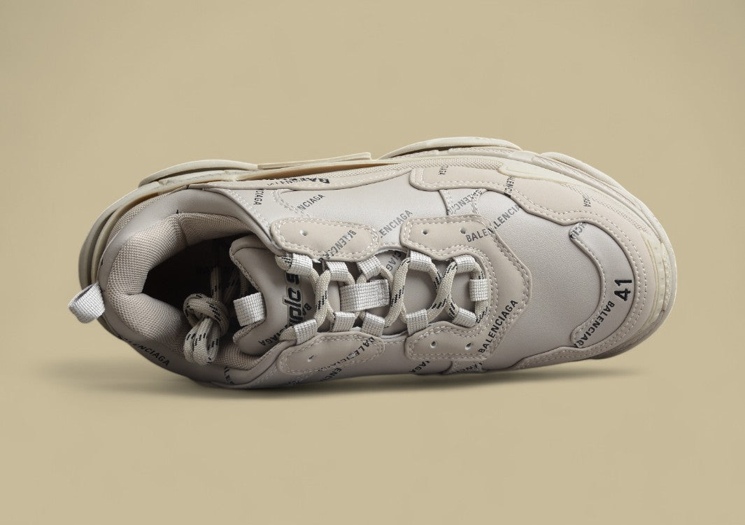 Balenciaga Tripls-S 1.0 Retro Daddy Shoes Khaki Gray
