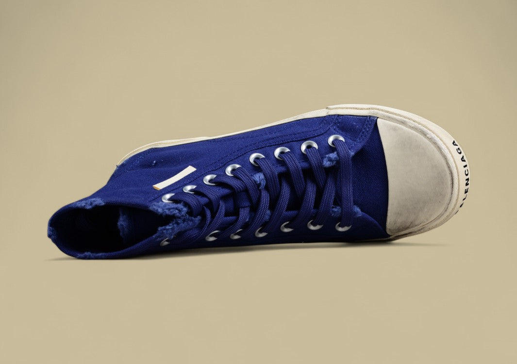 Balenciaga Vulc Destr Parisian Family Retro Distressed Low-top Canvas Shoes