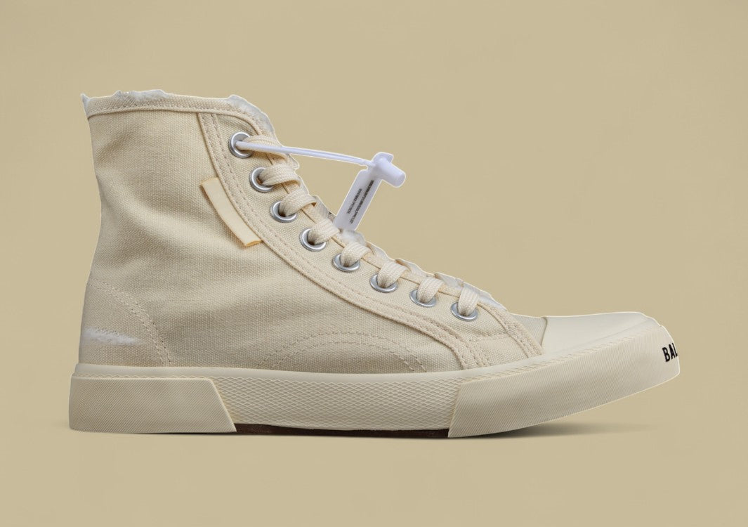 Balenciaga Vulc Destr Parisian Family Retro High Top Canvas Shoes