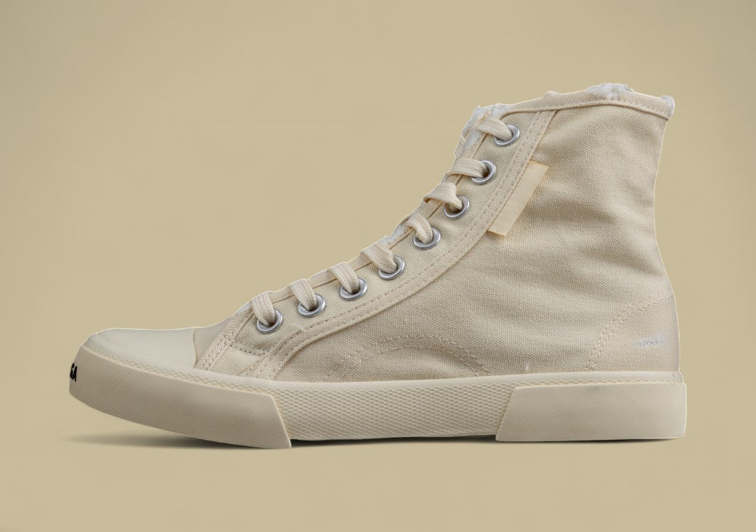 Balenciaga Vulc Destr Parisian Family Retro High Top Canvas Shoes