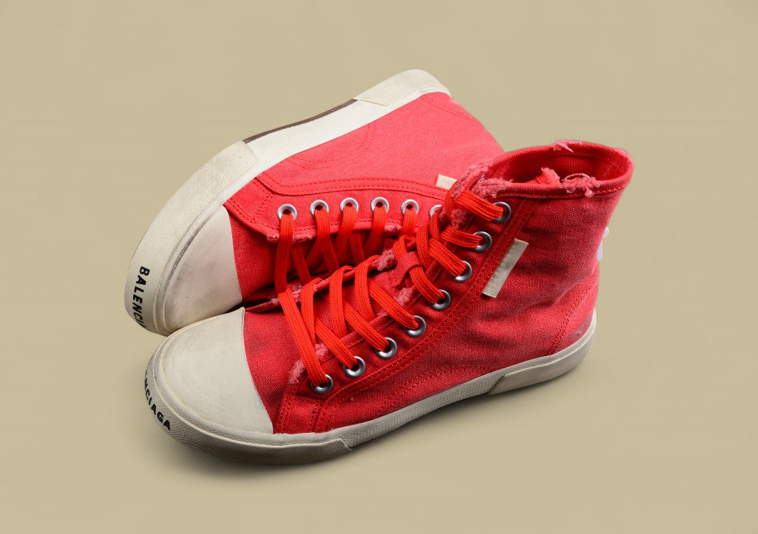 Balenciaga Vulc Destr Paris High-Top Sneaker