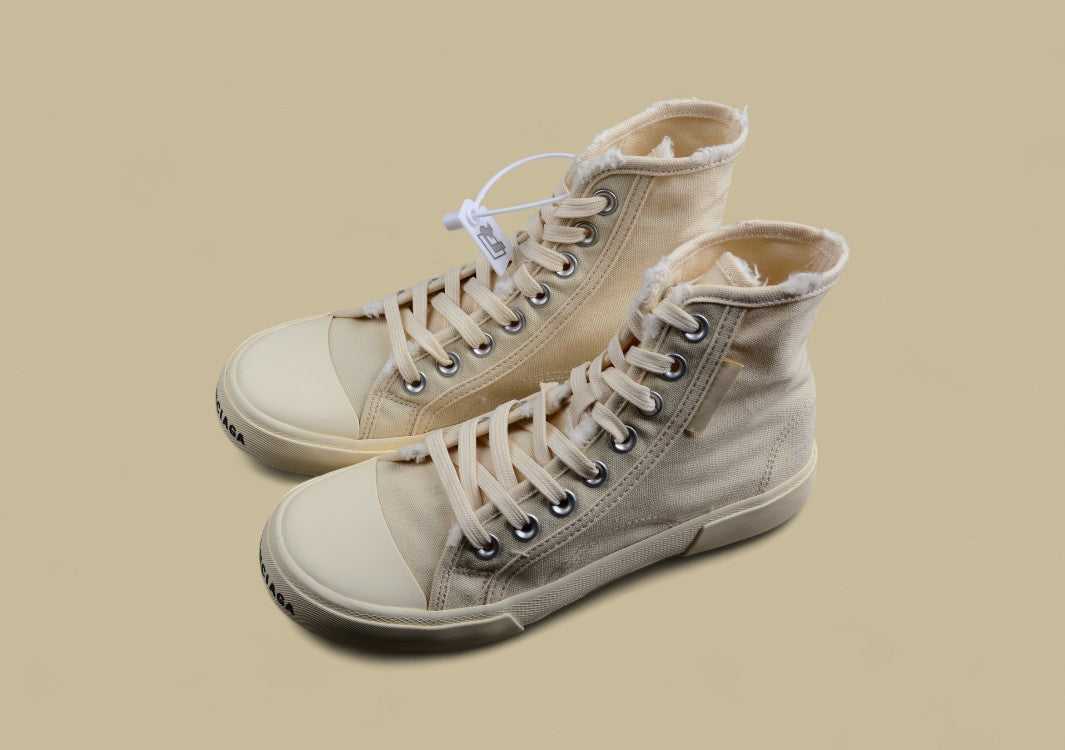 Balenciaga Vulc Destr Parisian Family Retro High Top Canvas Shoes