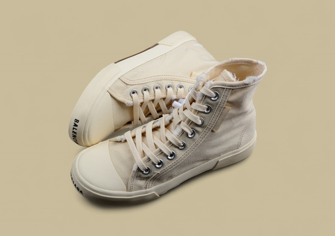 Balenciaga Vulc Destr Parisian Family Retro High Top Canvas Shoes