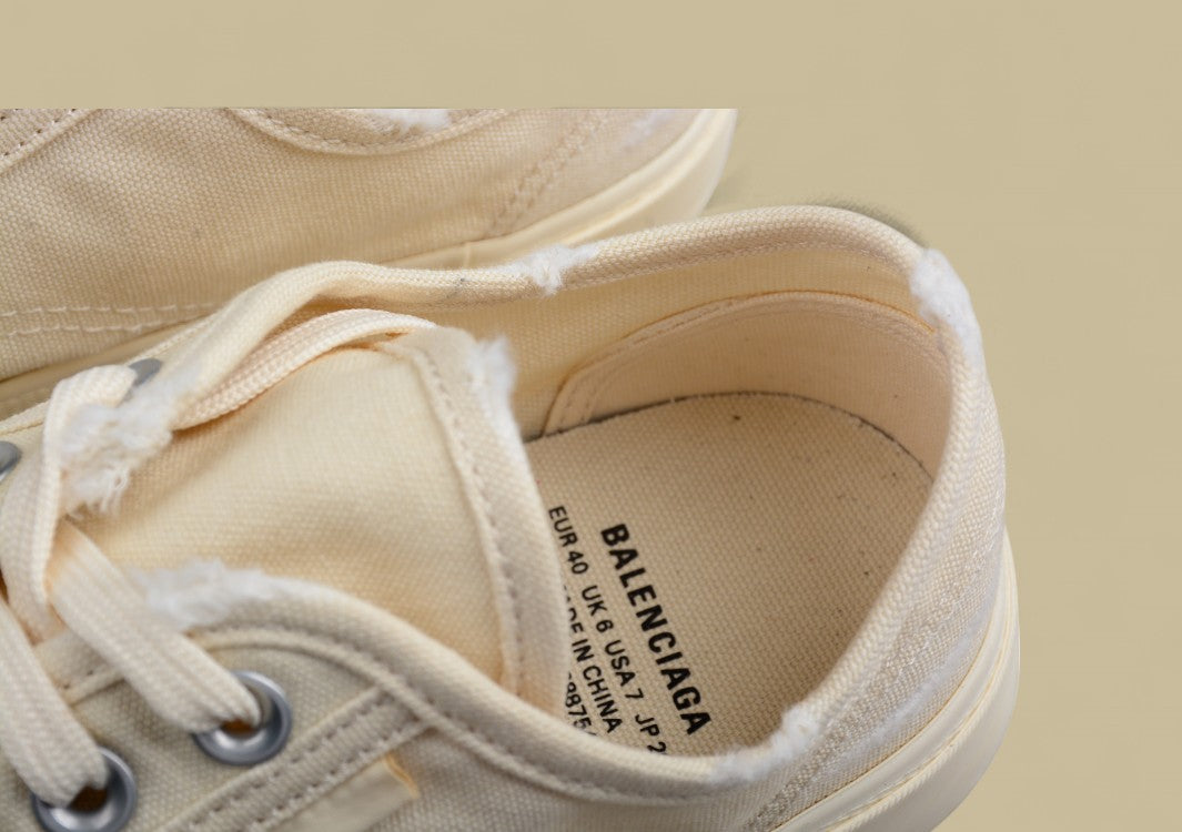 Balenciaga Vulc Destr Parisian Family Retro Old Low-top Canvas Shoes