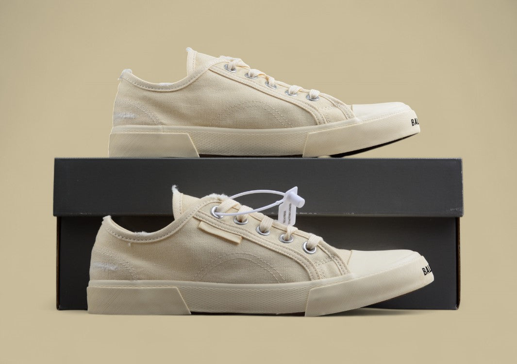 Balenciaga Vulc Destr Parisian Family Retro Old Low-top Canvas Shoes