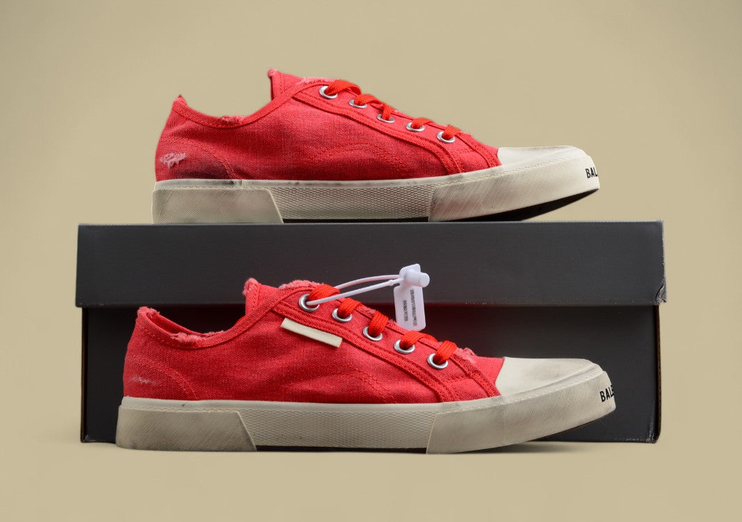 Balenciaga Vulc Destr Parisian Family Retro Old Low-top Shoes