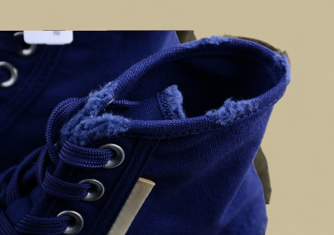 Balenciaga Vulc Destr Parisian Retro Old High Top Canvas Shoes