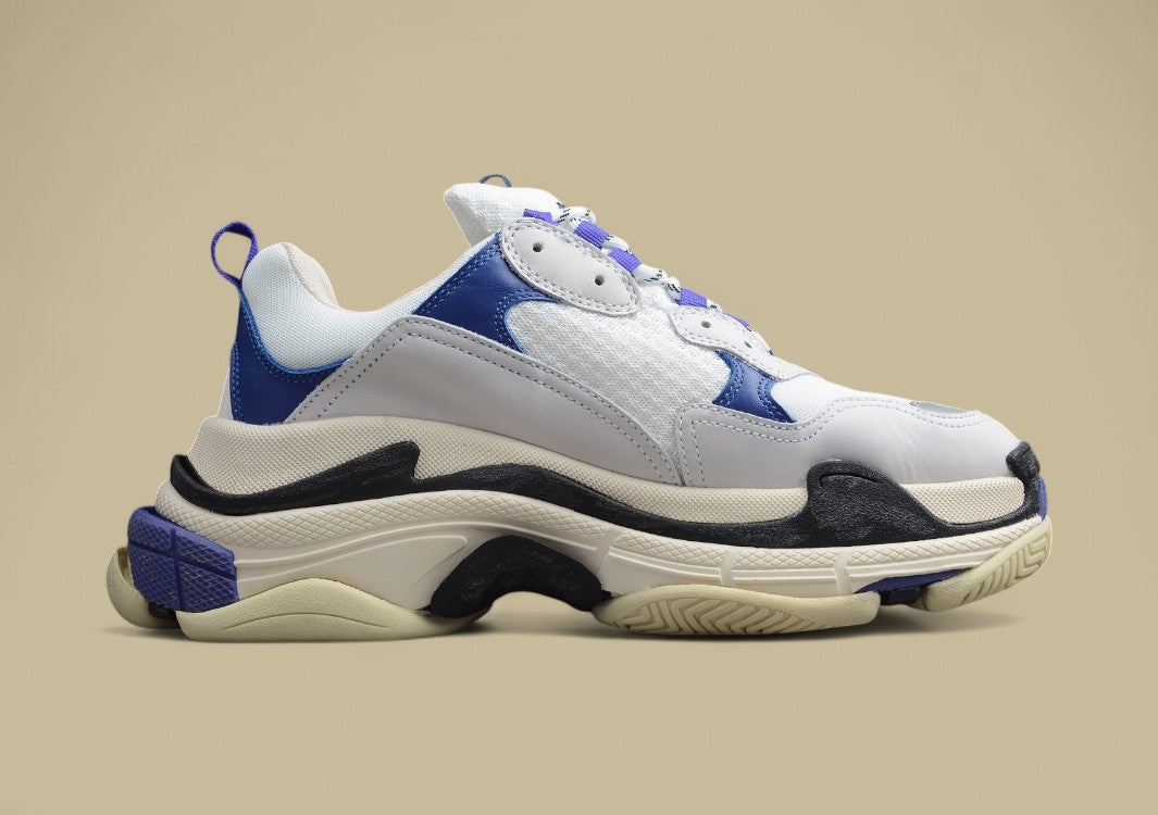 Balenciaga White Blue And Purple Men's And Women's Shoes