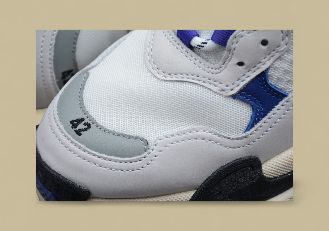 Balenciaga White Blue And Purple Men's And Women's Shoes