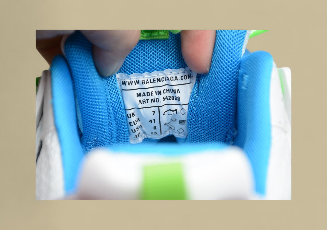 Balenciaga White Blue Green Sneaker