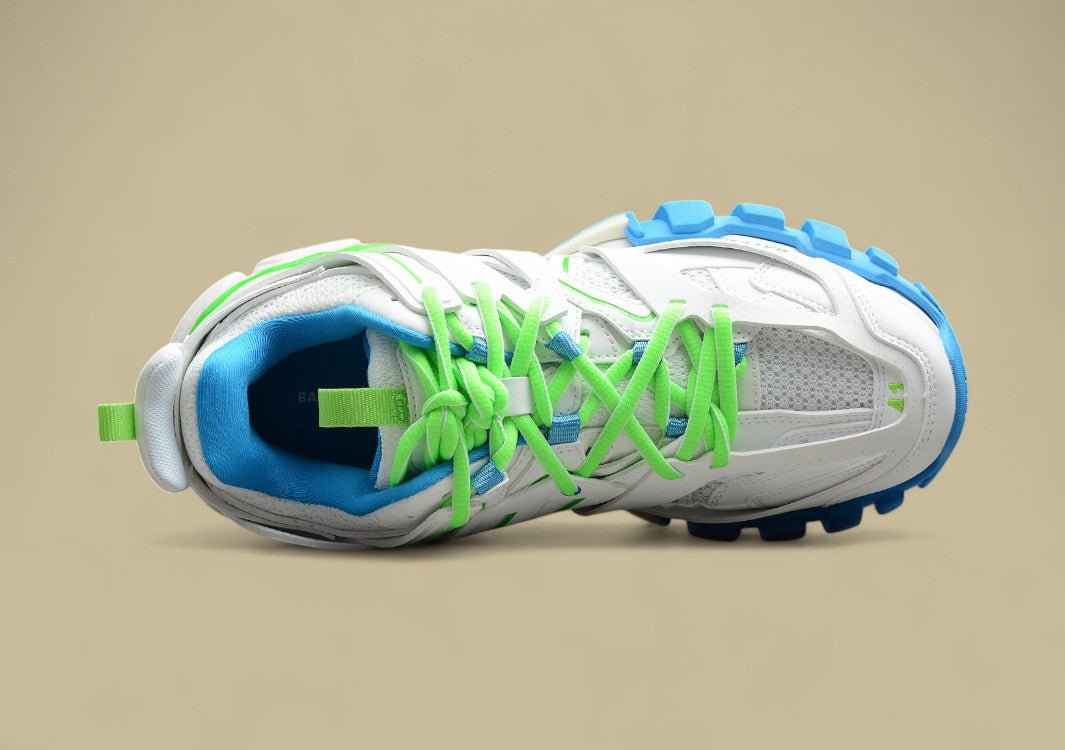 Balenciaga White Blue Green Sneaker