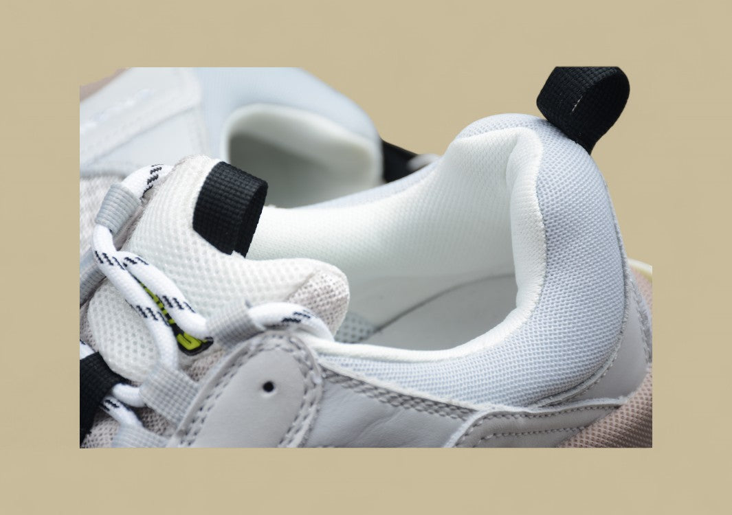 Balenciaga White Fluorescent Green Men's And Women's Shoes