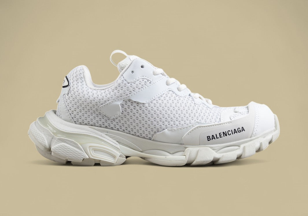 Balenciaga White Mesh Runner Sneaker