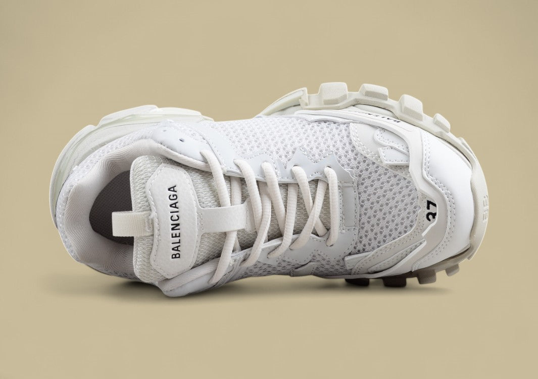 Balenciaga White Mesh Runner Sneaker