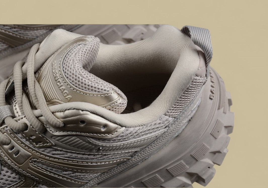 Balenciaga White Neon Mesh Runner Sneaker