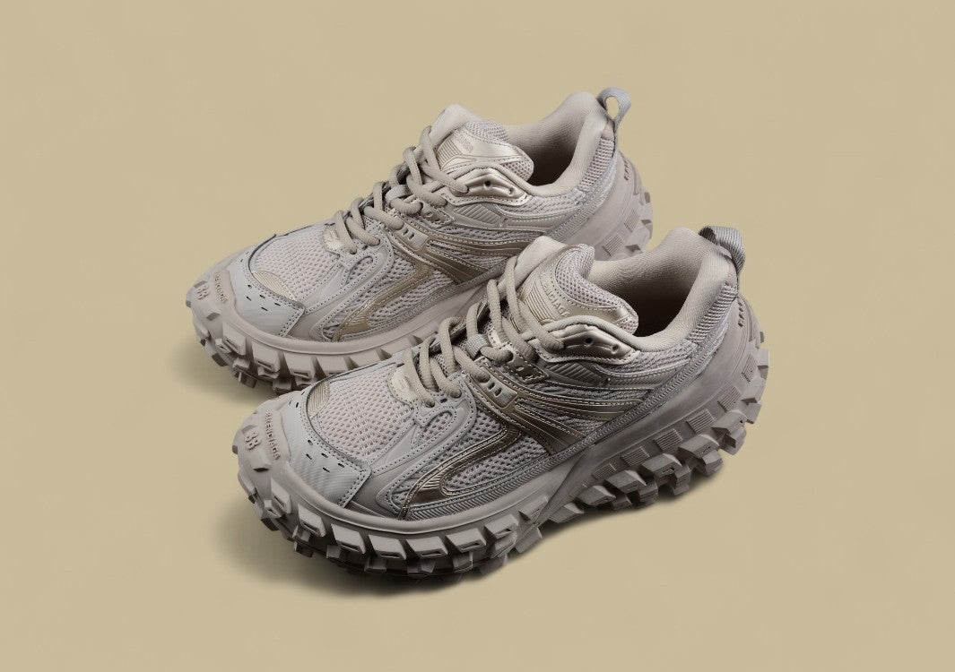 Balenciaga White Neon Mesh Runner Sneaker