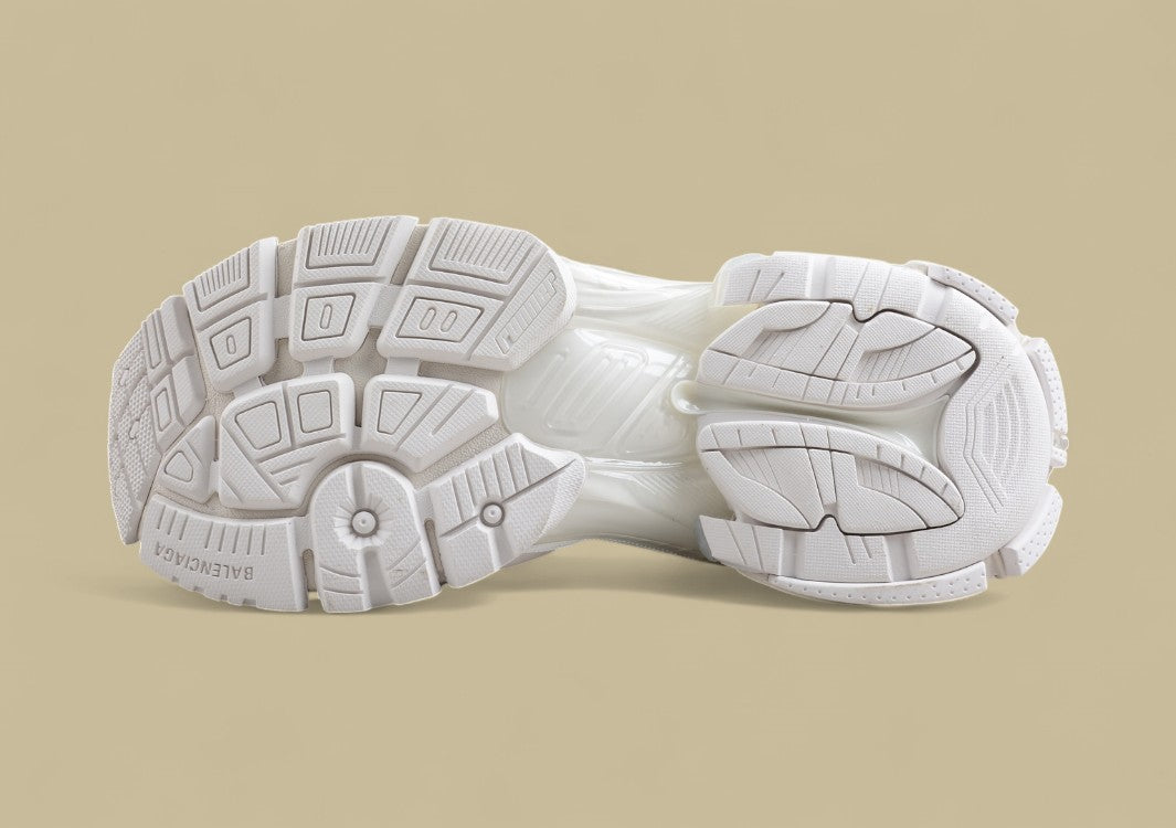 Balenciaga White Runner Sneaker with Graffiti Logo