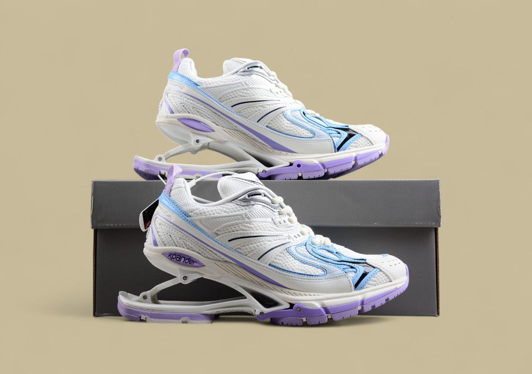 Balenciaga White and Purple Xpander Sneaker