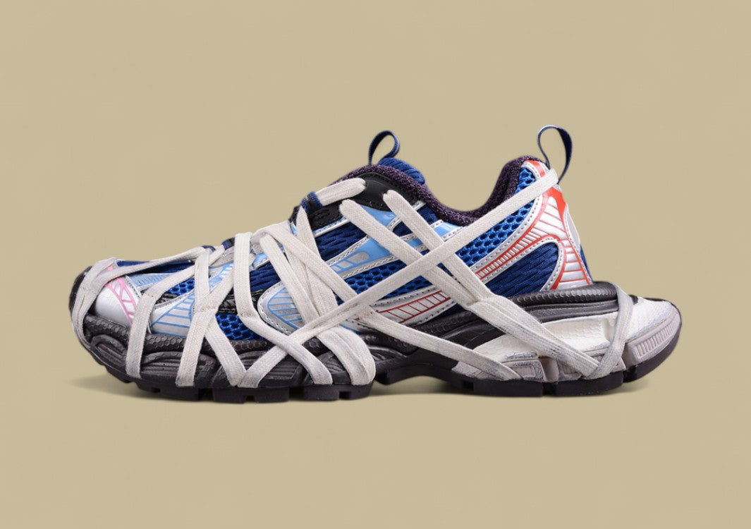 Balenciaga X-Pander Sneaker in Blue/Red/White