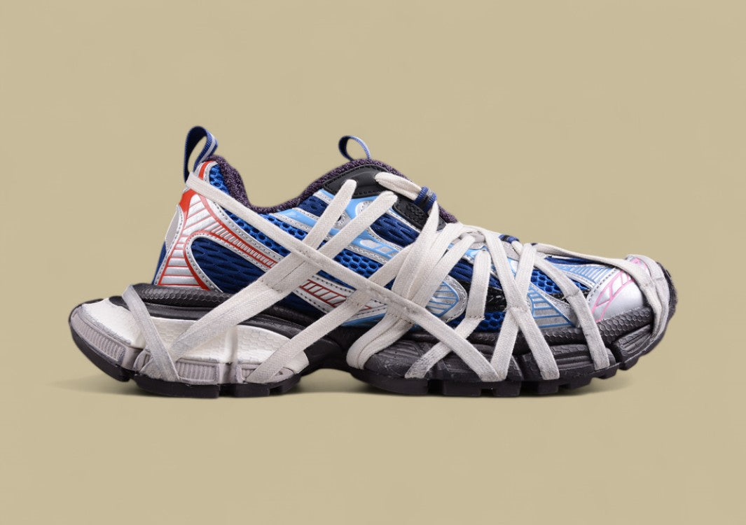 Balenciaga X-Pander Sneaker in Blue/Red/White
