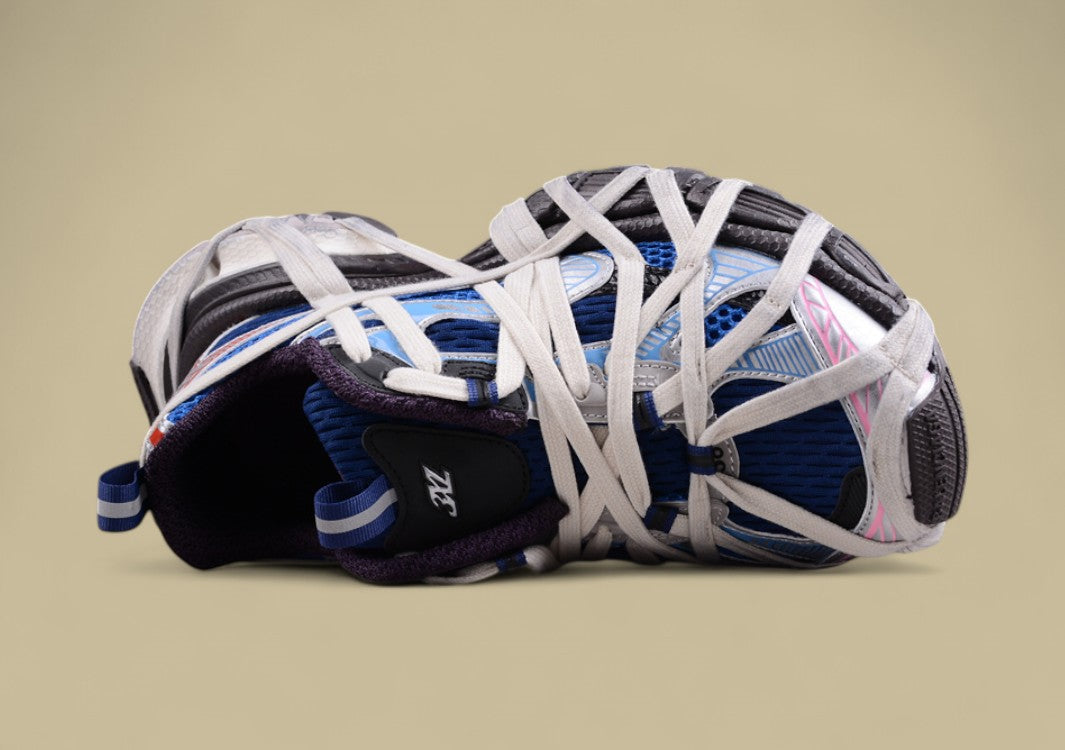 Balenciaga X-Pander Sneaker in Blue/Red/White