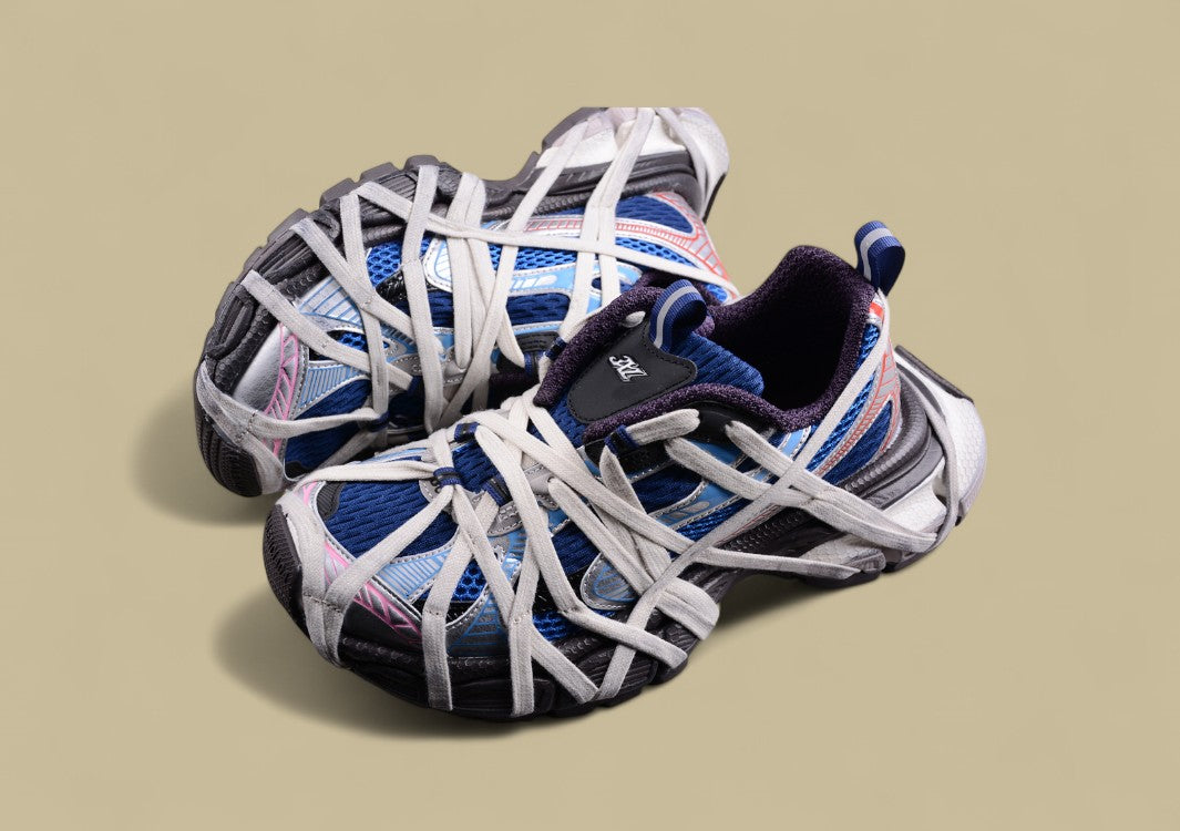 Balenciaga X-Pander Sneaker in Blue/Red/White