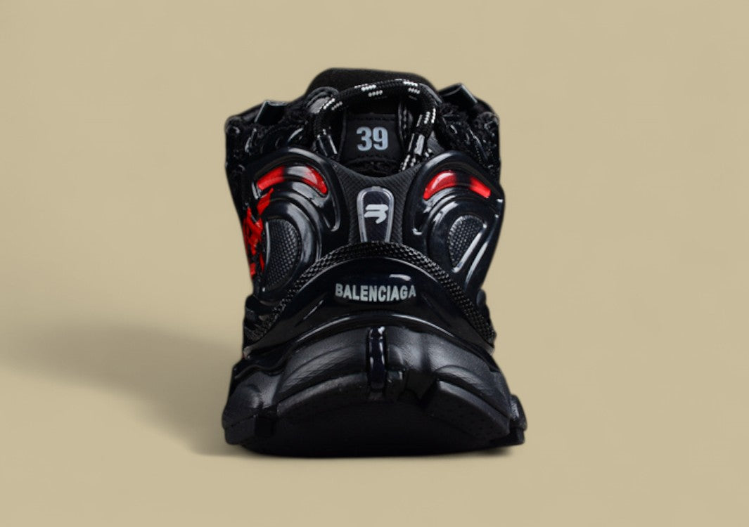 Balenciaga X Future Sneaker in Black with Red