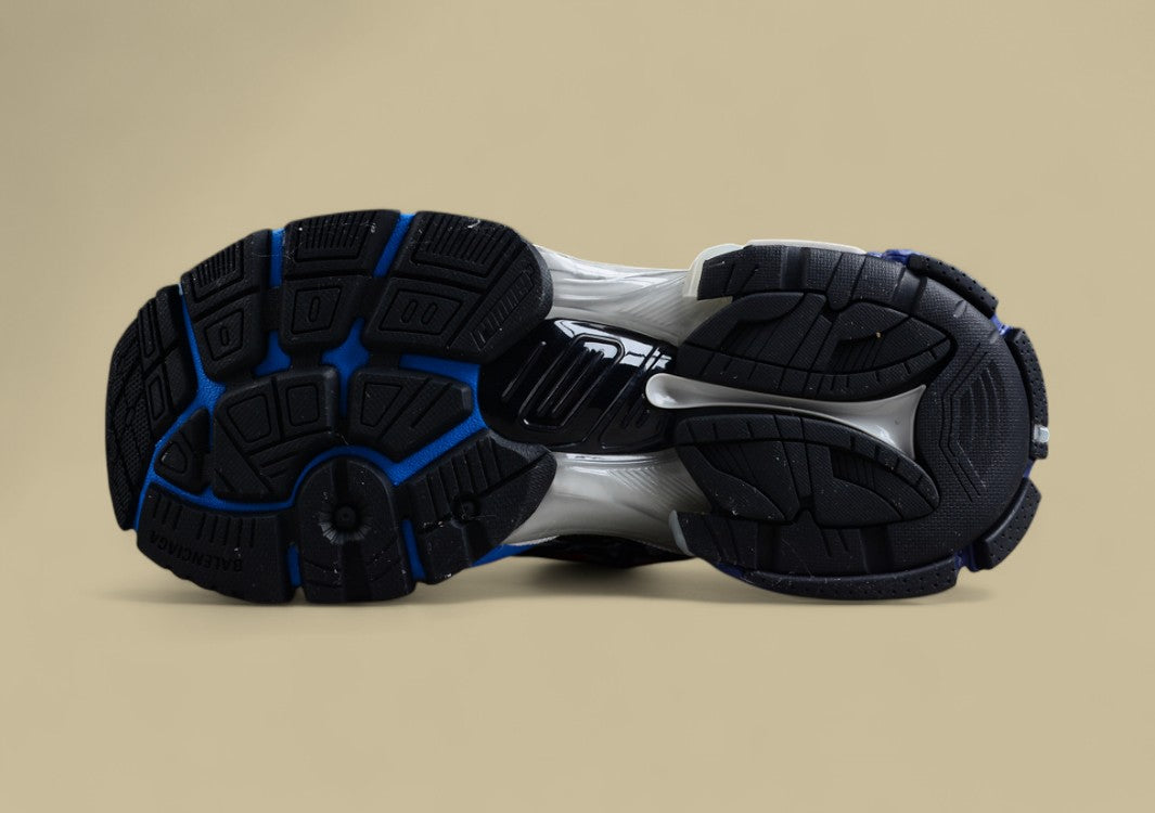 Balenciaga X Future Sneaker in White, Blue, and Red