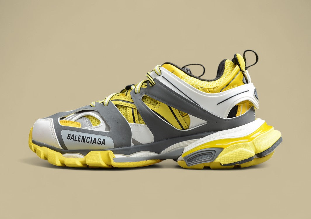 Balenciaga Yellow & Grey Tech Runner Sneaker