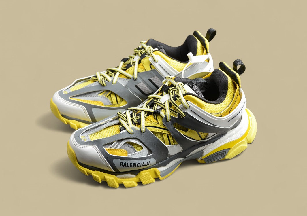 Balenciaga Yellow & Grey Tech Runner Sneaker