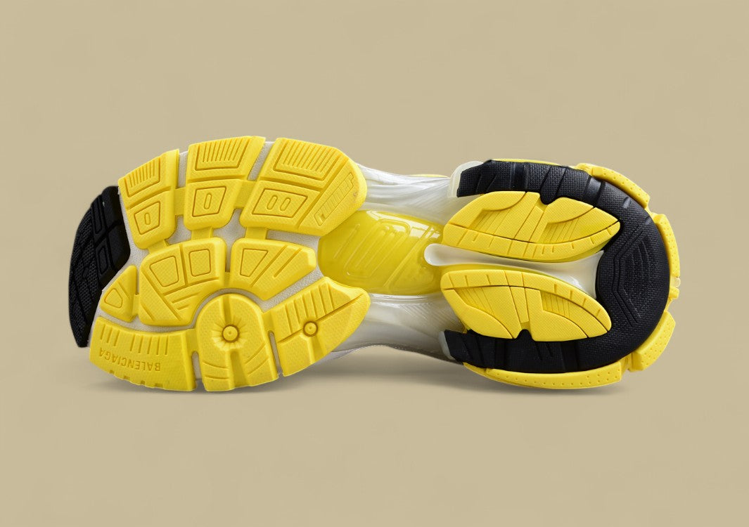 Balenciaga Yellow and Black Mesh Runner Sneaker