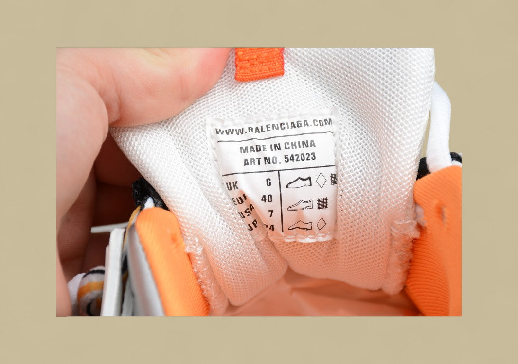 Balenciaga Gray Black White Orange